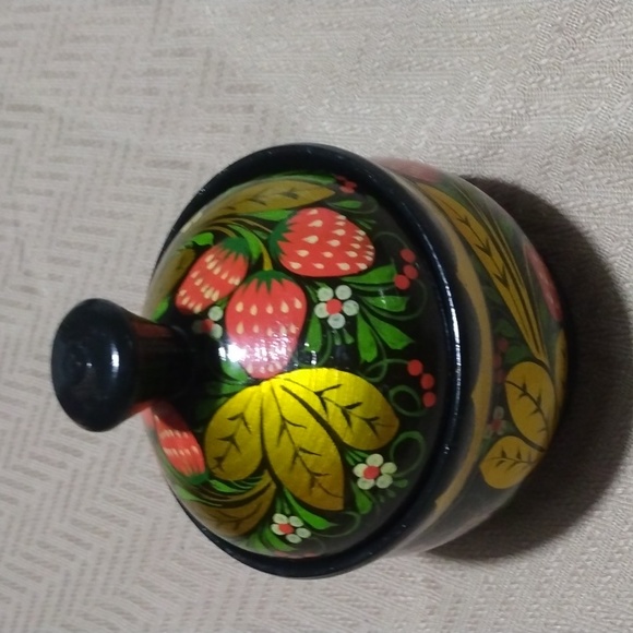 Other - Hand Painted Lacquered Wooden Trinket Box